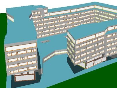 3d Model Austria Campus in TAS EDSL by IPJ