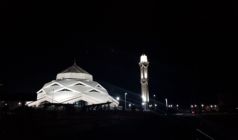 Night View Mosque in Kasachstan. © David Michulec NEUBAU